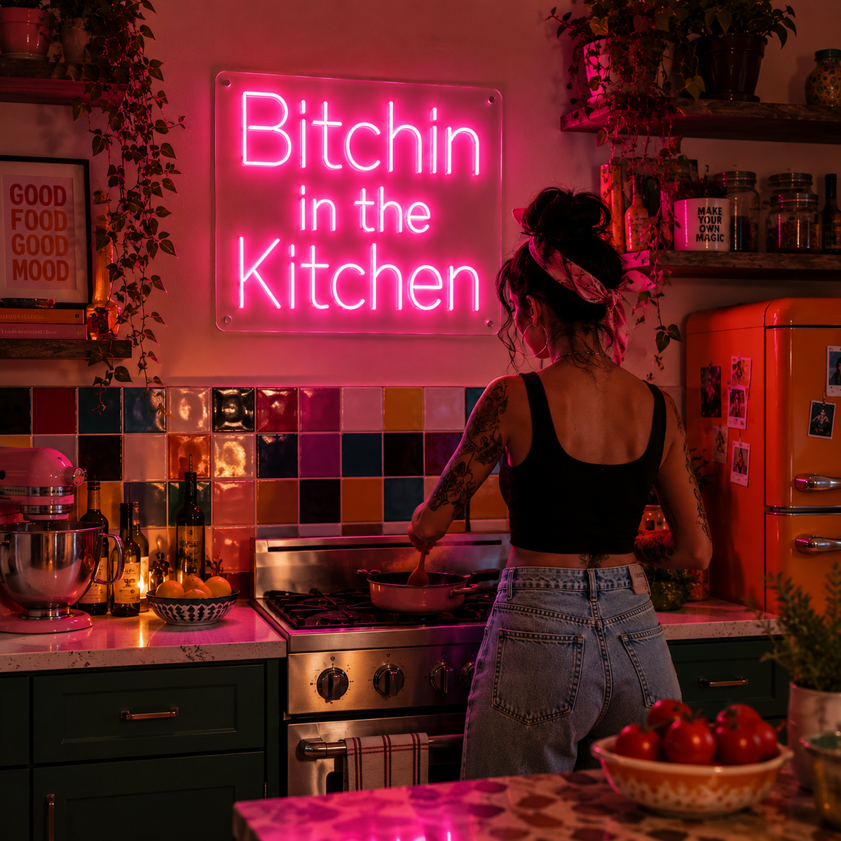 Bitchin in the Kitchen - LED NEON